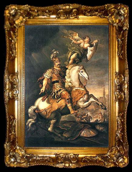 framed  Jerzy Siemiginowski-Eleuter John III Sobieski at the Battle of Vienna., ta009-2